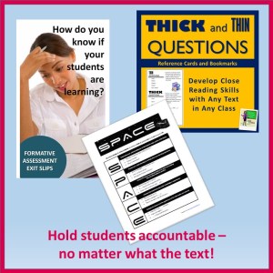 hold students accountable--no matter what the text